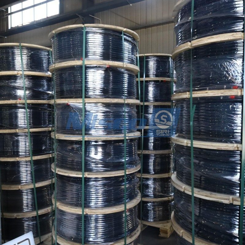 Paquete plano de línea de control de acero dúplex ASTM A789 2507 con encapsulación de PVDF 