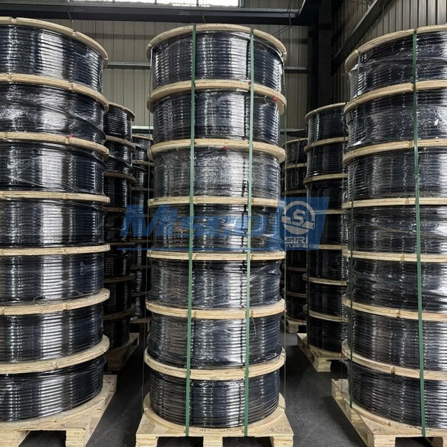 Paquete plano de línea de control de acero inoxidable 304 con encapsulación FEP