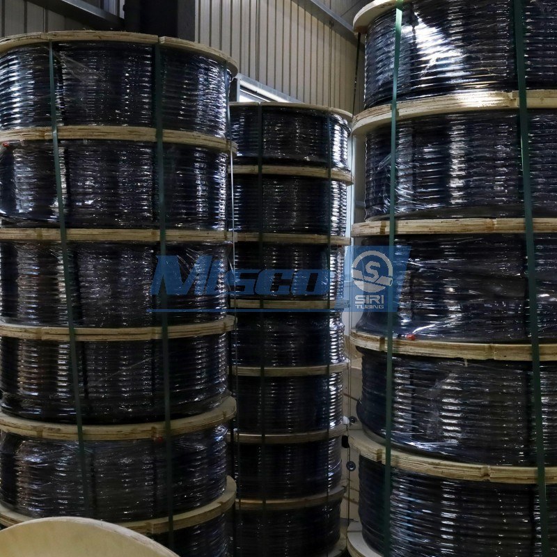 Paquete plano de línea de control de acero inoxidable 304 con encapsulación FEP