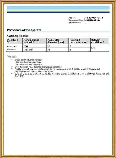 Certificado DNV GL