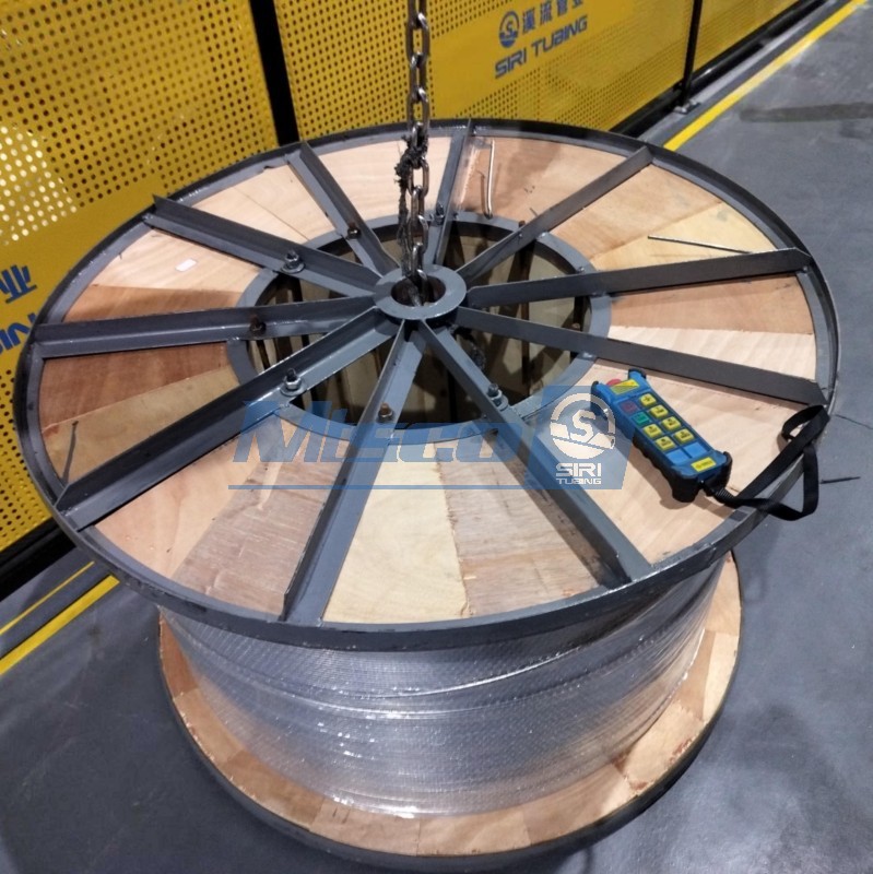 Tubería en espiral geotérmica de acero austenítico ASTM A269 316L 3/8' 